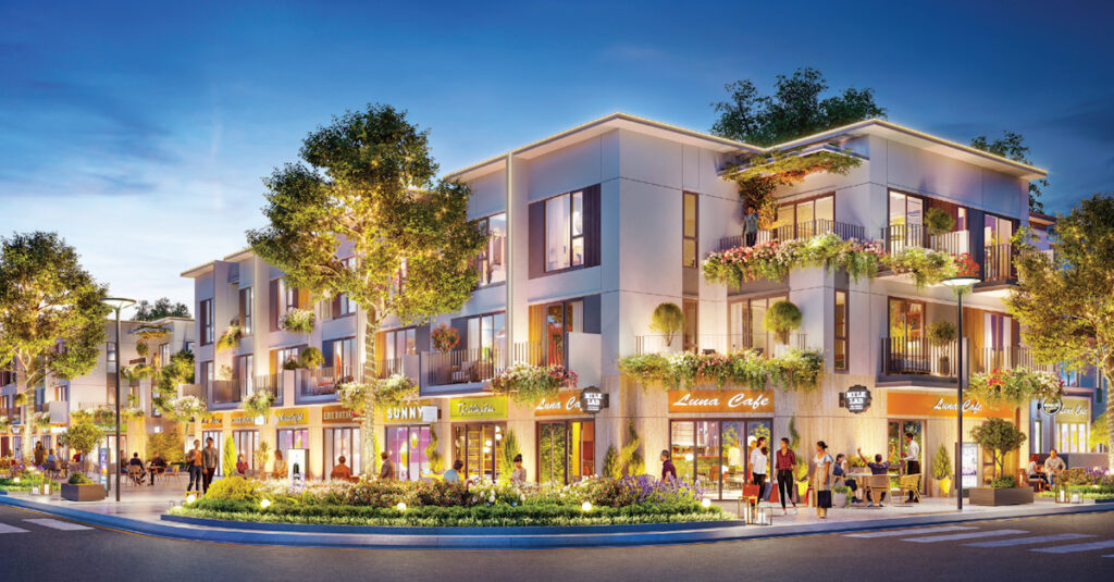 thiết kế shophouse khu đô thị dầu giây
