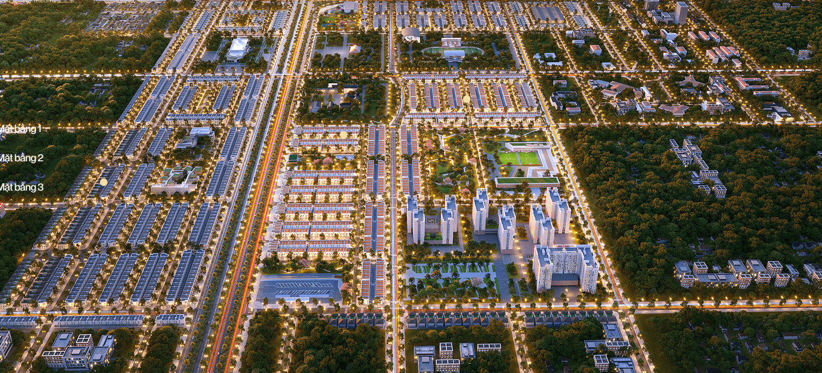 mặt bằng khu đô thị the link city dầu giây