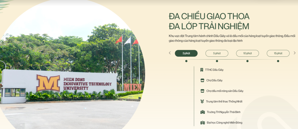 tiện ích dự án kim oanh dầu giây
